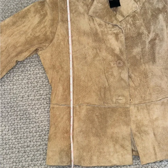 Brandon Thomas Light Brown Suede Blazer - Picture 3 of 7